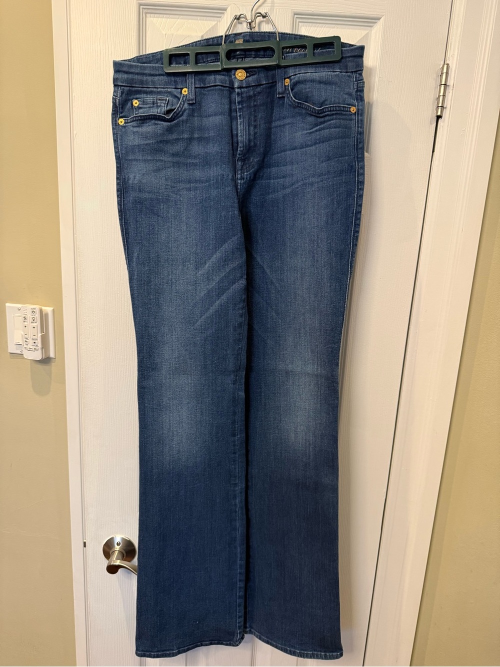 7 For All Mankind Women's Dark Blue Bootcut Jeans